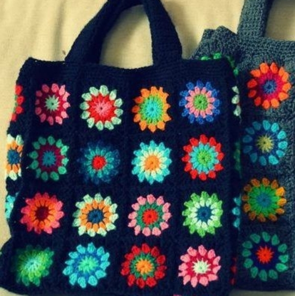 ♥️ Summer totes♥Granny square vintage bag - Picture 1 of 7